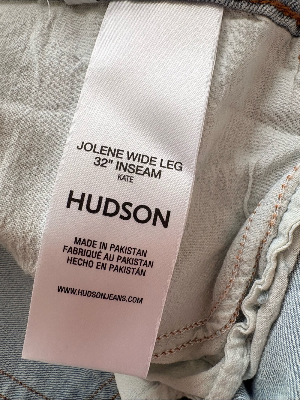 NWT Hudson Jolene Wide Leg Kate Wash Jeans Raw Hem Distressed Size 30/32 - Picture 10 of 14